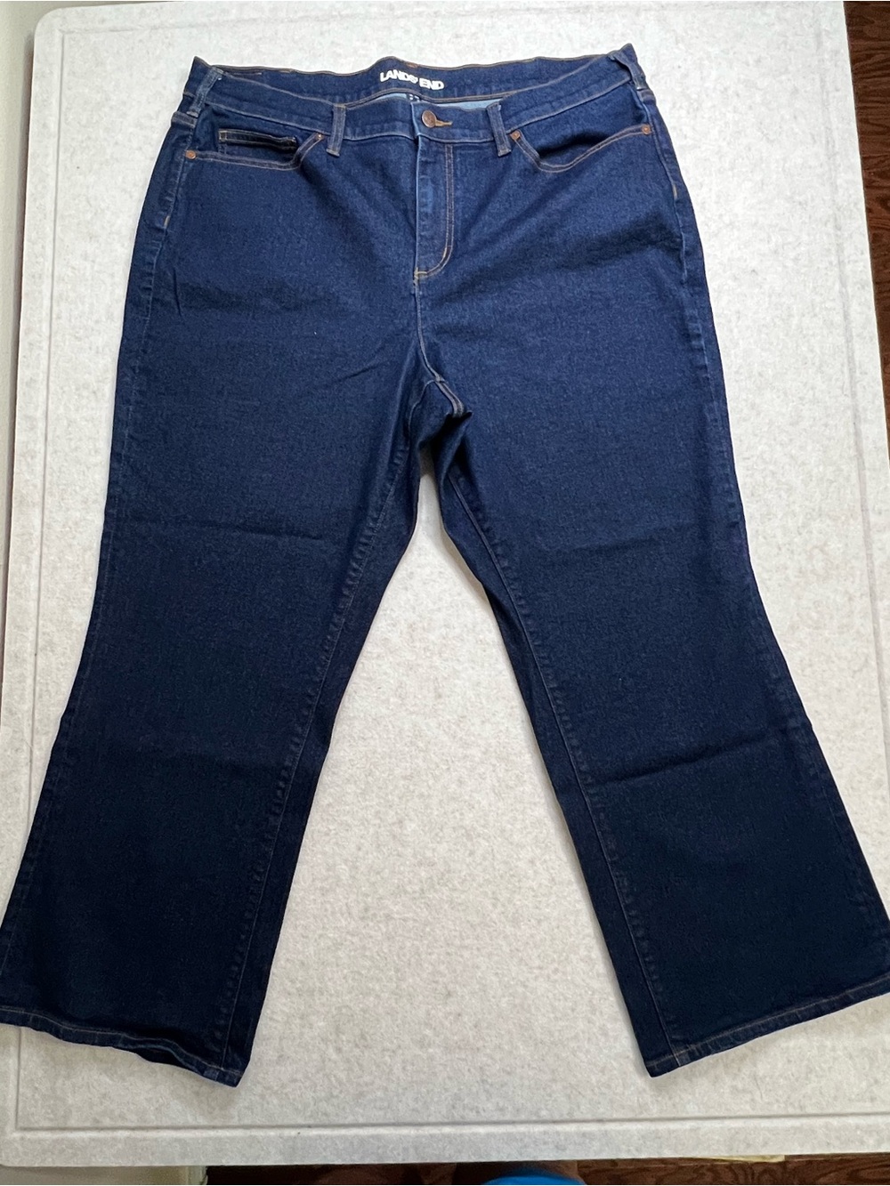 Lands' End Women's size 22W Dark Blue Denim Jeans